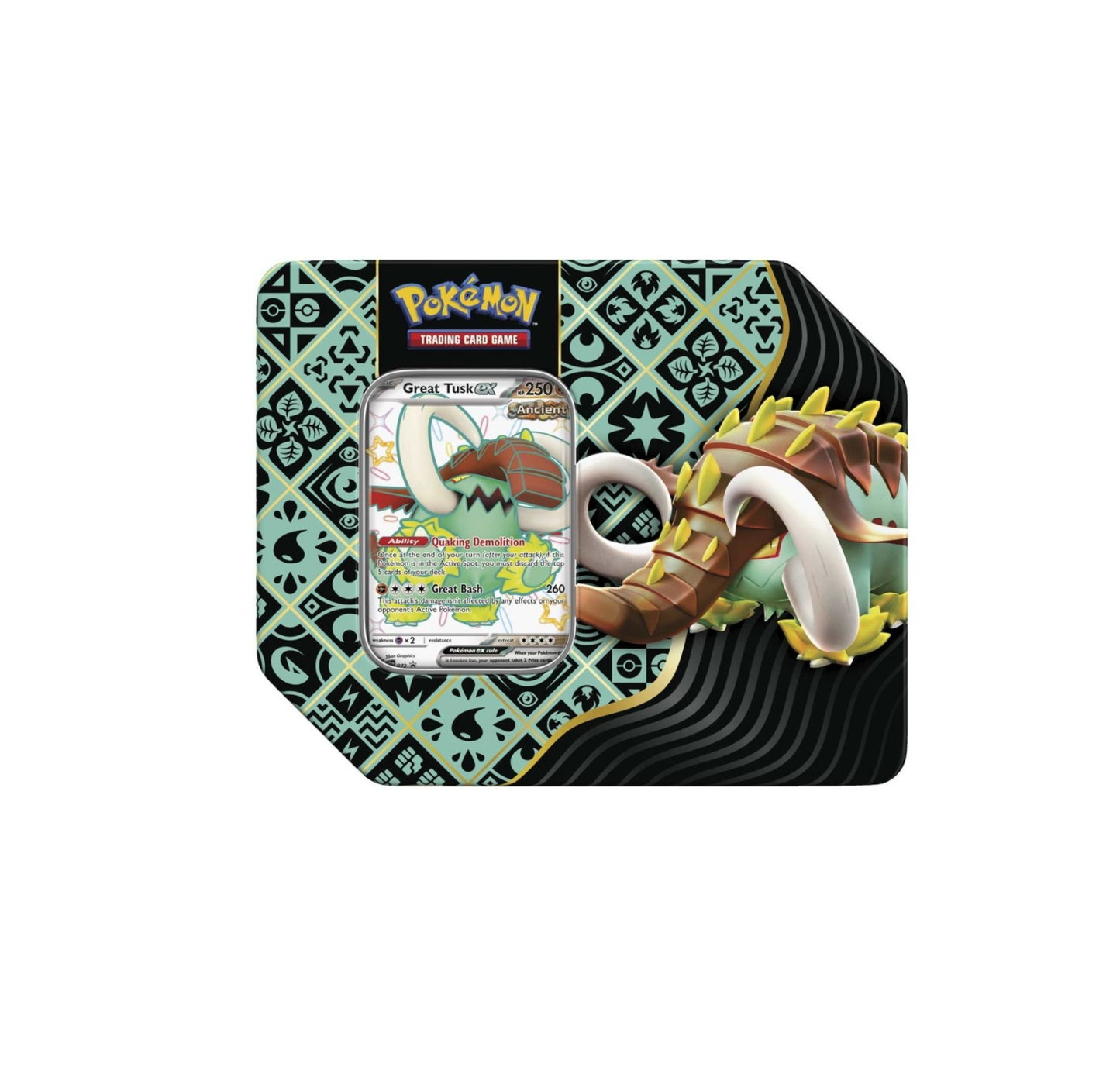 Pokémon TCG: Scarlet & Violet-Paldean Fates Tin (Shiny Great Tusk ex)