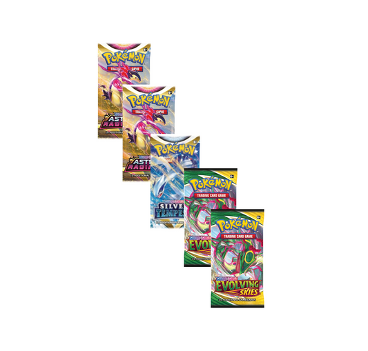 Pokemon Evolving Skies Booster Pack Bundle (5 packs - random artwork)